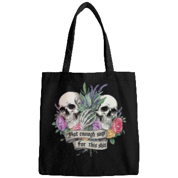 Discover Bold Gothic Skulls & Sage Art | Dark Humor Bags
