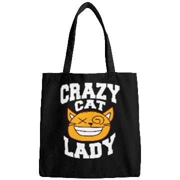 Discover Crazy Cat Lady Text Love Saying Quote Weird Woman Bags