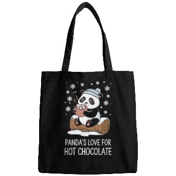 Discover Panda's Love for Hot Chocolate Fun Winter Cozy Bags