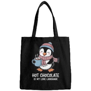 Discover Hot Chocolate Is My Love Language Cute Penguin Bags