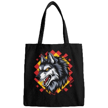 Discover The Big Bad Checkered Pattern Wolf Bags