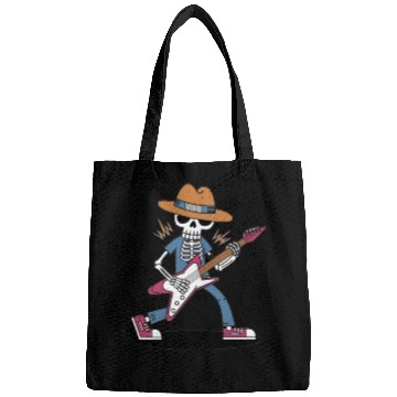 Discover skeleton guitar player Bags