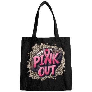 Discover Pink Out Breast Cancer Football Coquette Bow Mom Bags