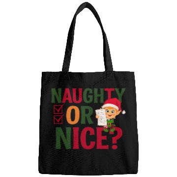 Discover Naughty or Nice Elf Checklist Christmas Fun Bags