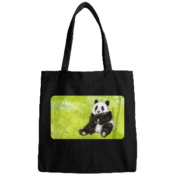 Discover Cute panda bear with bamboo - design for kids Bags
