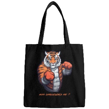 Discover tiger boxer, Don`t challenge me Bags