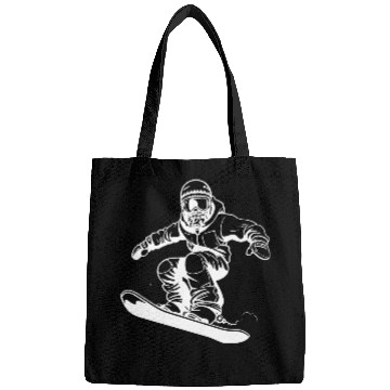 Discover Snowboarding Guy Sketch Bags