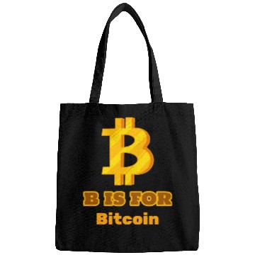 Discover B is for Bitcoin, Hodl Merch Bags