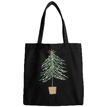 Discover Snowy Christmas Tree with Star  Bags
