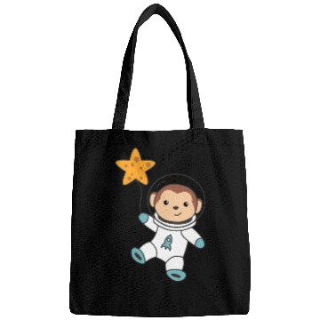 Discover Cute Space Monkey Astronaut Universe Bags