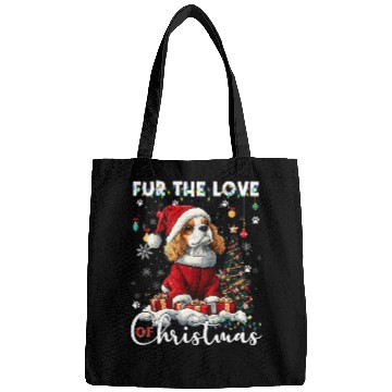 Discover Cavalier King Charles Spaniel Christmas Tree Dog Bags