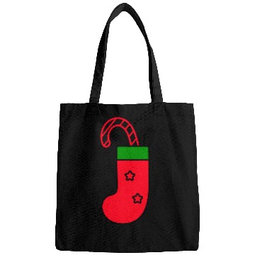 Discover christmas sock with candy cane Bags