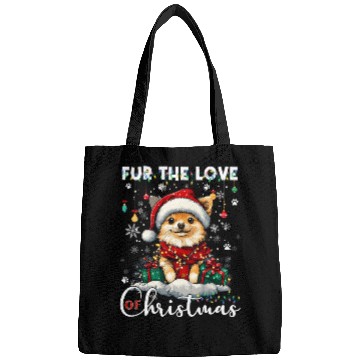 Discover Pomeranian Christmas Tree Decorations Dog Lover Bags