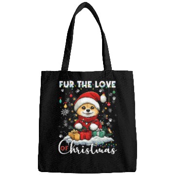 Discover Pomeranian Christmas Tree Decorations Dog Lover Bags