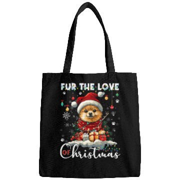 Discover Pomeranian Christmas Tree Decorations Dog Lover Bags