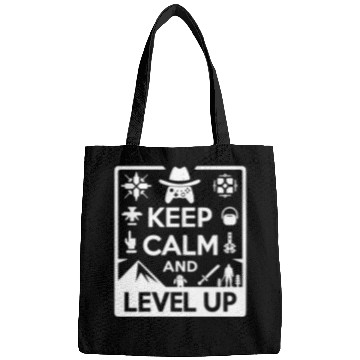 Discover Keep Calm and Level Up Bags