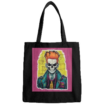 Discover "Neon Punk Skull Art" Bags