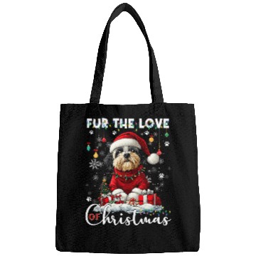 Discover Shih Tzu Christmas Tree Lights Decorations Dog Bags