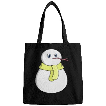 Discover Snowman wearing a yellow scarf Bags