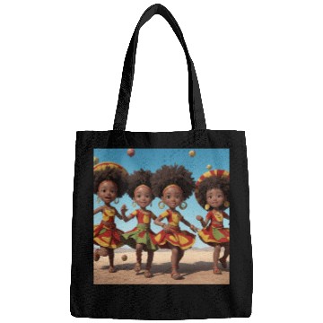 Discover Animated African kids dancing Bags
