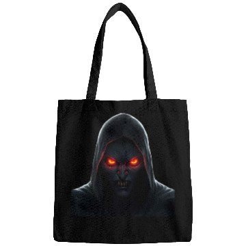 Discover Haunting Red-Eyed Ghost – Dark Horror Art Bags