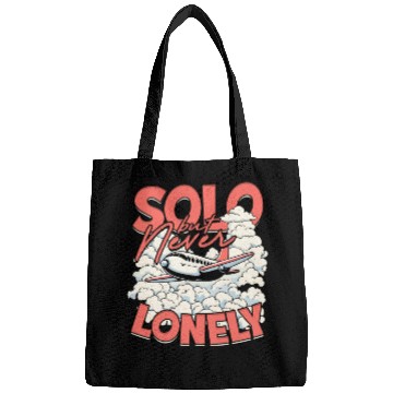 Discover First Solo Flight Pilot Solo But Never Lonely Bags