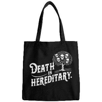 Discover Death is Hereditary Dark Humor Skull Design Bags