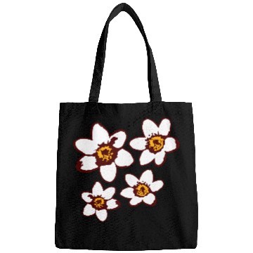 Discover Beautiful White Daisies Flowers Spring Summer Fun Bags
