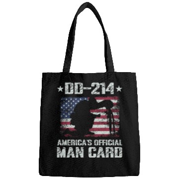 Discover DD-214 America's Official Man Card Veteran Pride Bags