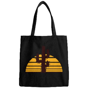 Discover Prickly Cactus Sunset Shadow Cool Sun Night Desert Bags