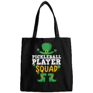 Discover Pickleball Player St Patrick's day shamrock Bags