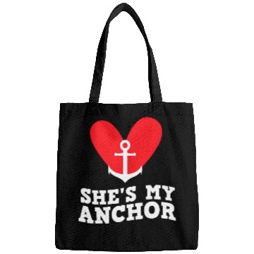 Discover She's my anchor Matching couple valentine's day Bags