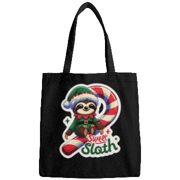 Discover Adorable sloth dressed as an elf Bags