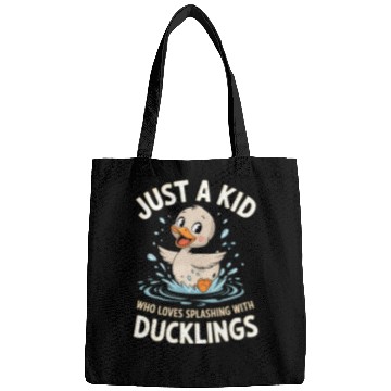 Discover Just a Kid Who Loves Splashing with Ducklings Bags