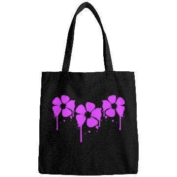 Discover Flowers Pink Graffiti Drop Spray Spring Summer Fun Bags