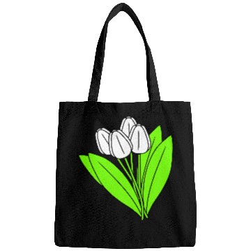 Discover White Tulips Bouquet Spring Summer Beauty Flowers Bags