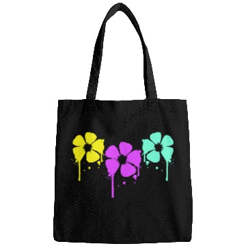 Discover Flowers Colorful Graffiti Drop Spray Spring Summer Bags