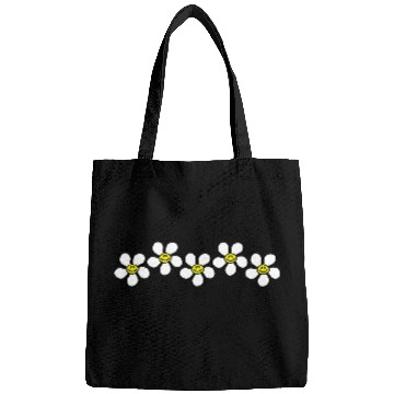 Discover White Daisies Flowers Spring Summer Faces Funny Bags