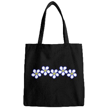 Discover White Daisies Flowers Spring Summer Faces Funny Bags