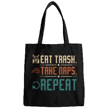 Discover Raccoon eat trash take naps repeat Bags
