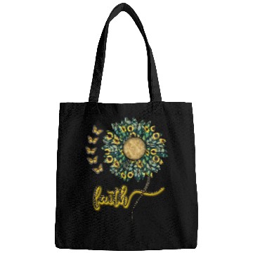 Discover Faith inspired sunflower design Bags