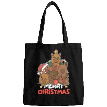 Discover Capybara Christmas Tree Merry Christmas Bags
