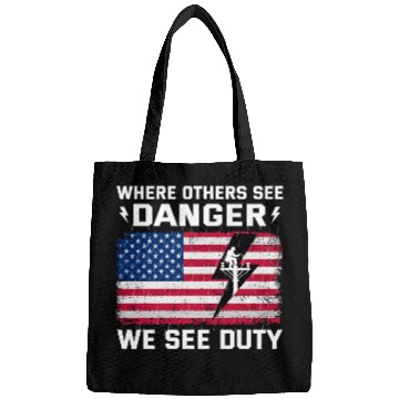 Discover American Flag Lineman Duty Danger Bags