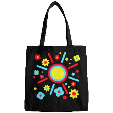 Discover Colorful Flowers Sun Decorative Peace Flower Power Bags