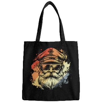 Discover Retro Sailing Captain Drawing Bags