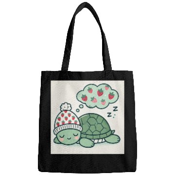 Discover Dreamy Turtle Snooze strawberries Bags