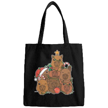 Discover Capybara Christmas Tree Funny Animal Christmas Bags