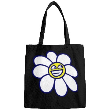 Discover Sweet Flower Spring Summer Nature Funny Face Fun Bags