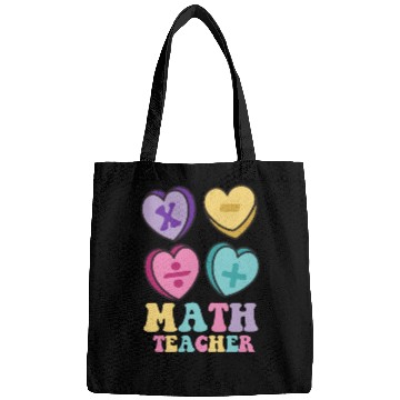 Discover Math Teacher Valentine's day math lover Bags