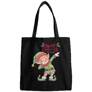 Discover Mischievous Christmas Elf Dab Pose Bags